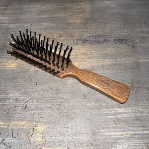 Vintage Goody USA Faux Wood Vented Styling Hair Brush Ball Tipped 6”